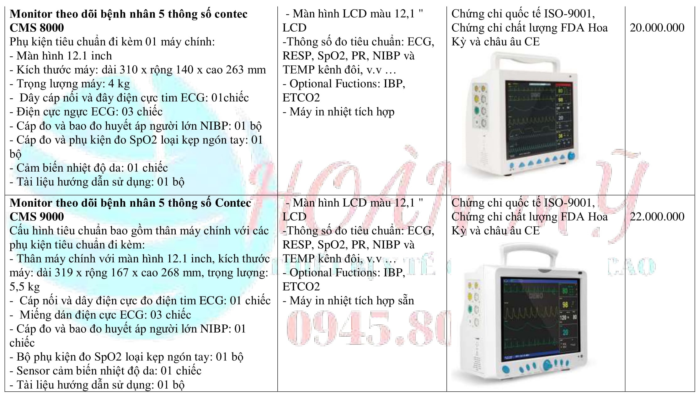 Bảng báo giá Monitor theo dõi bệnh nhân giá rẻ tại Hà Nội và Hồ Chí Minh năm 2022